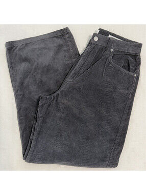 Cotton On Super Baggy Leg Jeans Womens 8 Gray Corduroy Wide Leg Pants